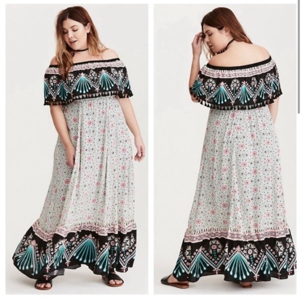Torrid Insider Collection Mixed Print Challis Maxi Dress